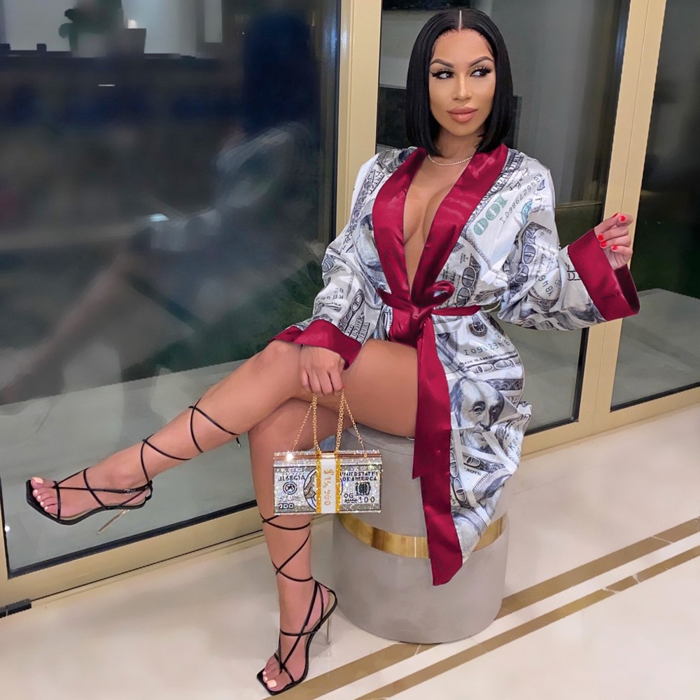 Ms. Hugh Hefner Satin Robe